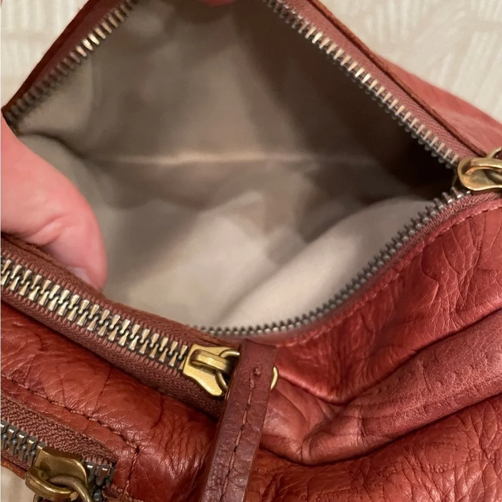 American Leather Co. embossed “Cleveland” style backpack - Picture 4 of 12